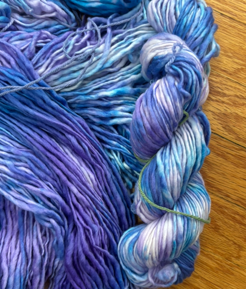 blueberry mash hand-dyed